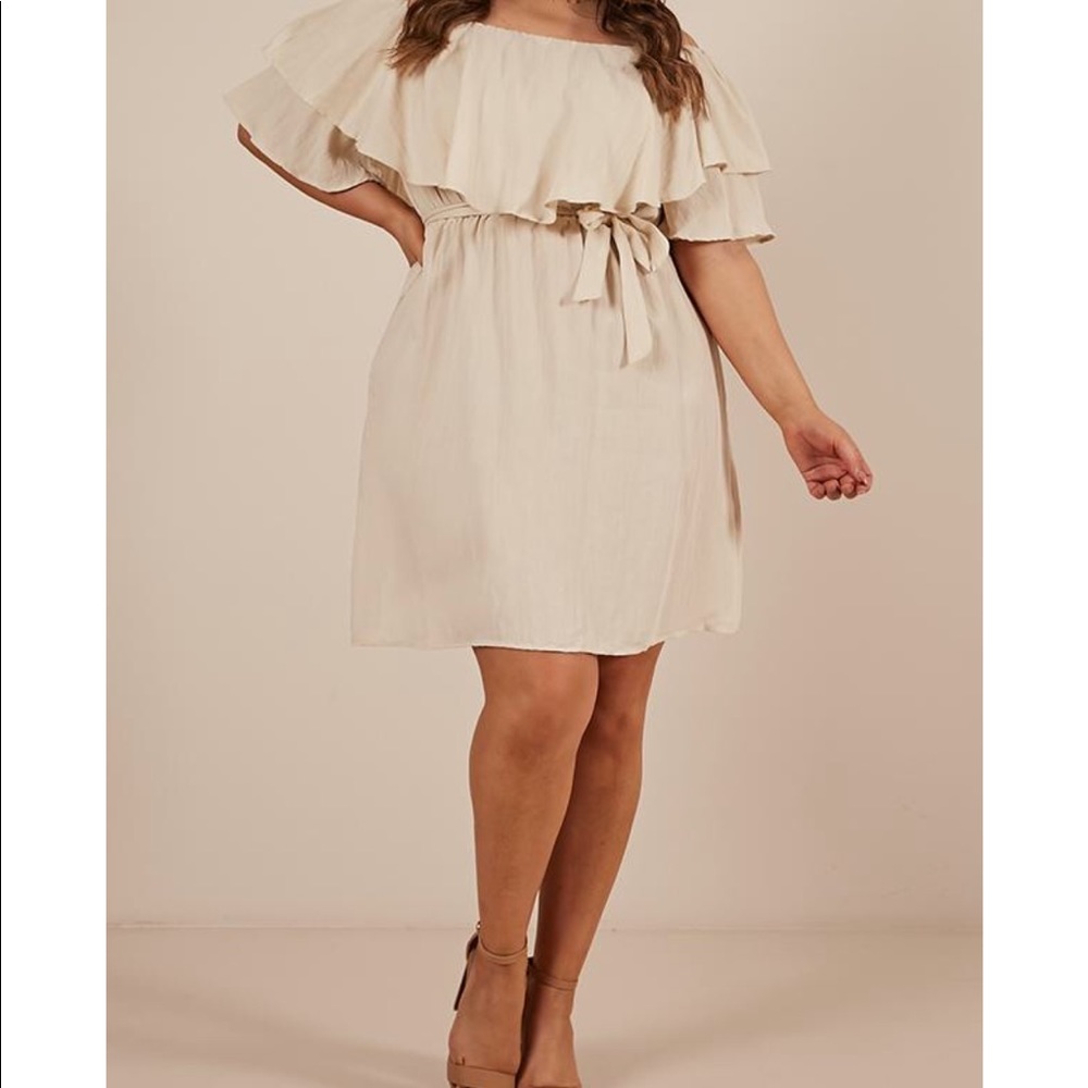 Beige Linen Dress